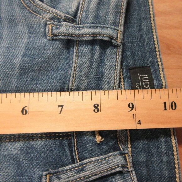 JUDY BLUE Peek A Camo Patch Distressed Denim Jeans Size 3/26 Janette JB82109MD - Picture 11 of 14